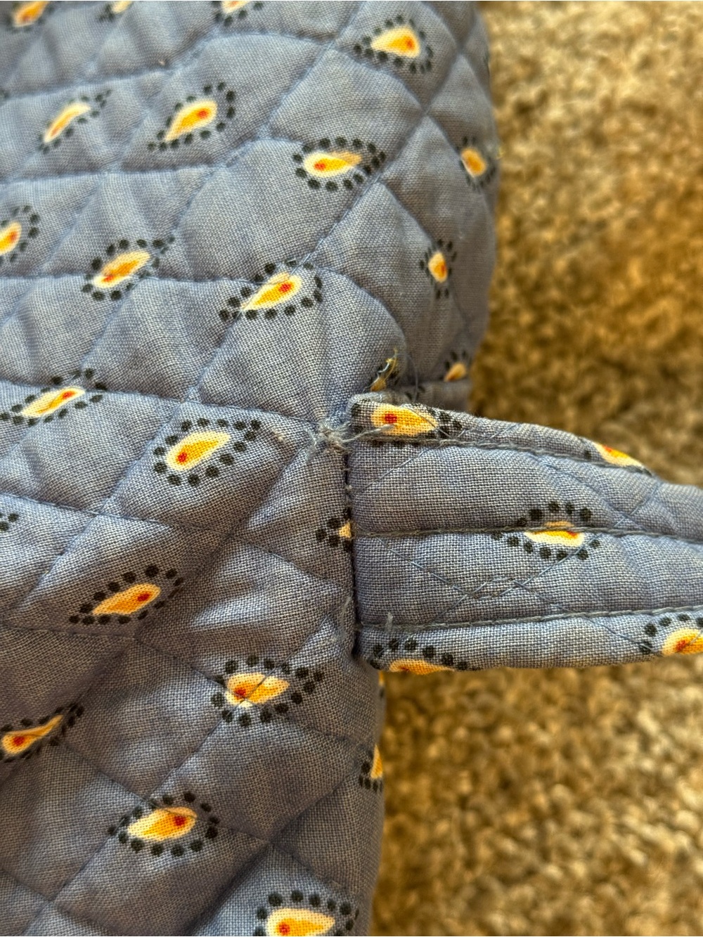 Vera Bradley Vintage / Discontinued French Blue Quilted Extra Large Duffle Bag - Picture 11 of 13